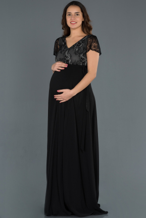 Long Grey Pregnancy Evening Dress ABU749