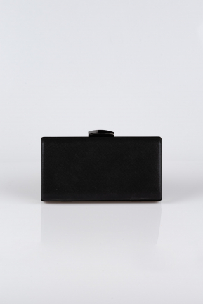Black Plaster Fabric Box Bag V273