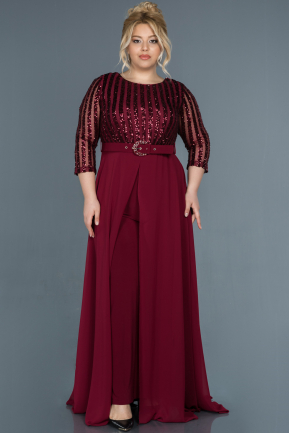 Long Burgundy Evening Dress ABT053