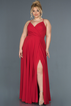 Red Long Plus Size Evening Dress ABU1324