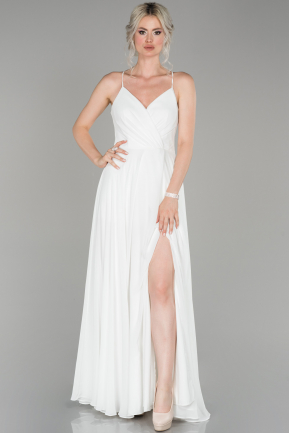 White Long Prom Gown ABU1305