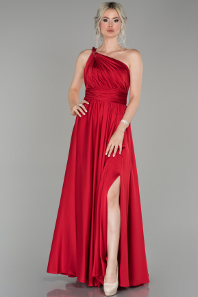 Red Long Engagement Dress ABU1142