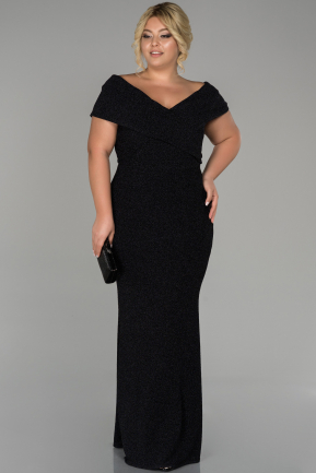 Black Long Plus Size Evening Dress ABU1461