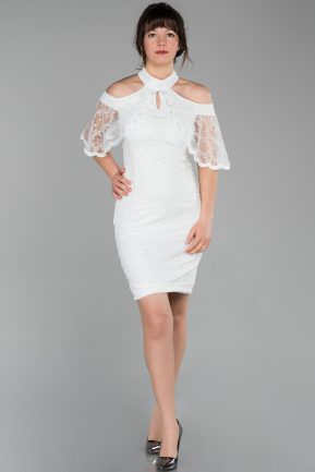 Short White Night Dress ABK927
