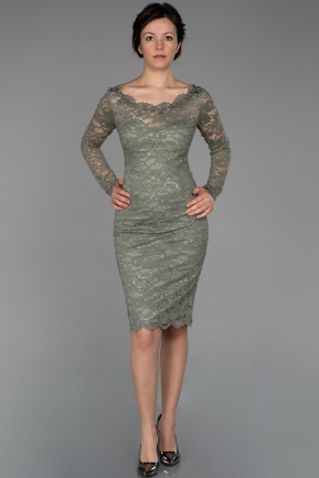 Short Turquoise Laced Invitation Dress ABK1082