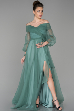 Long Turquoise Evening Dress ABU2716