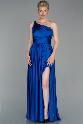 Sax Blue Long Engagement Dress ABU1142