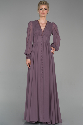 Long Lavender Chiffon Evening Dress ABU1651