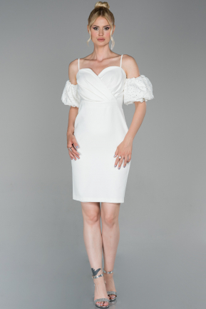 Short White Night Dress ABK1000