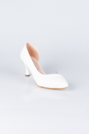 White Leather Evening Shoe MJ5008