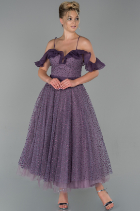 Midi Lavender Evening Dress ABK1035