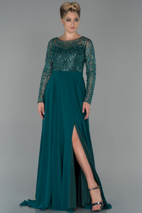 Emerald Green Long Engagement Dress ABU1020