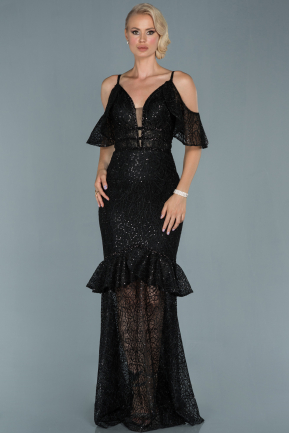 Long Black Mermaid Evening Dress ABU1853