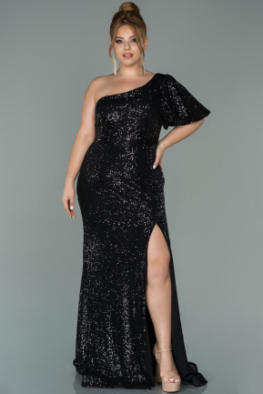 Long Black Oversized Evening Dress ABU1893