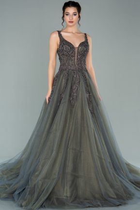 Long Olive Drab Haute Couture ABU2055