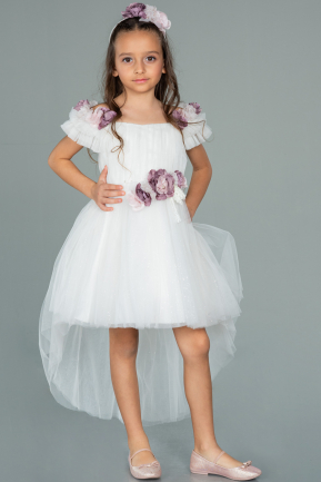 Short White Girl Dress ABK1059