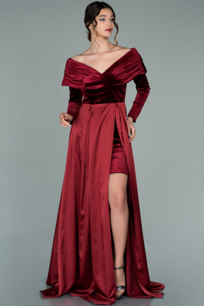 Long Burgundy Evening Dress ABU2083