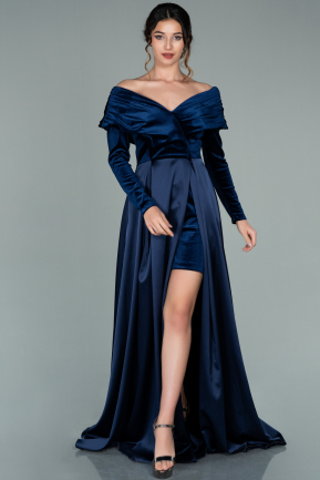 Long Navy Blue Evening Dress ABU2083