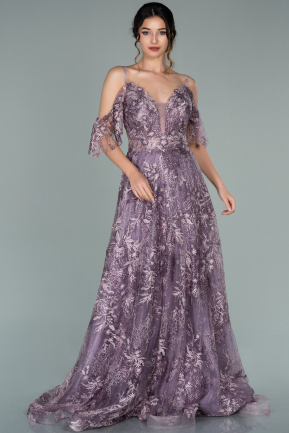 Long Lavender Dantelle Evening Dress ABU2088