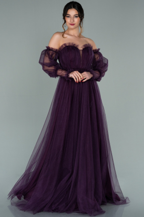 Long Purple Evening Dress ABU2108