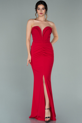 Long Red Mermaid Evening Dress ABU2113