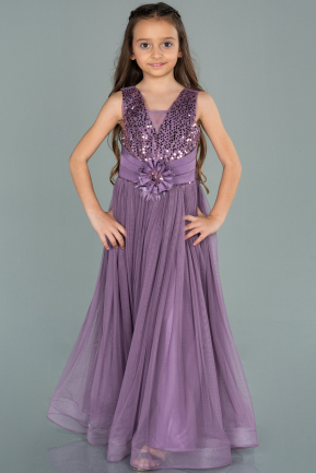 Long Lavender Girl Dress ABU1242