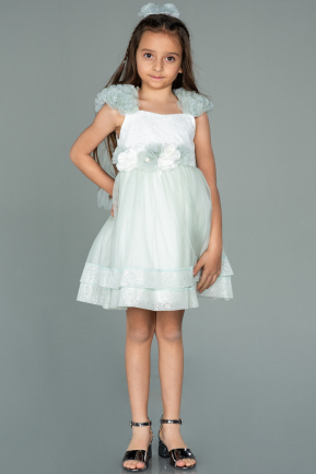 Mint Long Girl Dress ABU1250