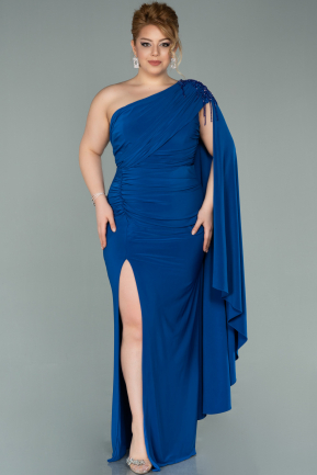 Long Sax Blue Oversized Evening Dress ABU2123