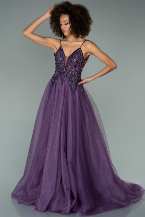 Long Lavender Haute Couture ABU2059