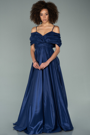 Long Navy Blue Evening Dress ABU2134