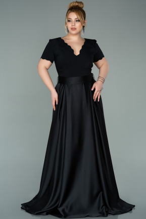 Long Black Oversized Evening Dress ABU2212