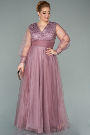 Long Powder Color Plus Size Evening Dress ABU2196