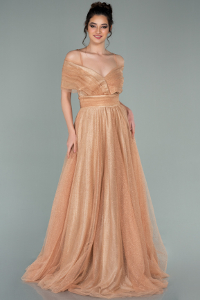 Long Gold Evening Dress ABU2223