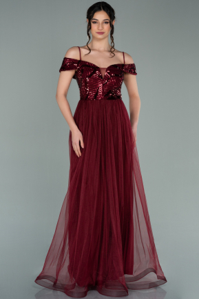 Long Burgundy Evening Dress ABU2169