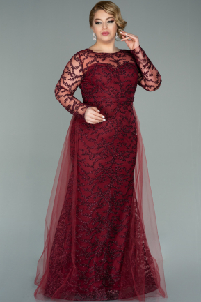 Long Burgundy Oversized Evening Dress ABU2238