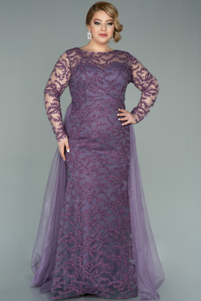 Long Lavender Oversized Evening Dress ABU2238