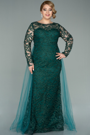 Long Emerald Green Oversized Evening Dress ABU2238