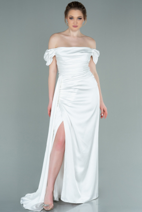 White Mermaid Evening Dress ABU1606