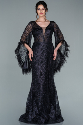 Long Black Mermaid Evening Dress ABU2219