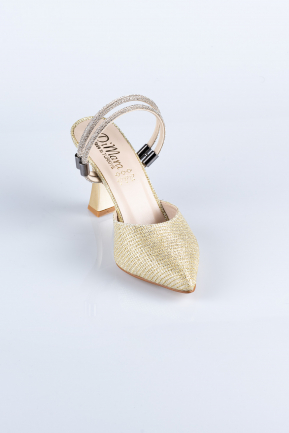 Gold Silvery Evening Shoe AB1065