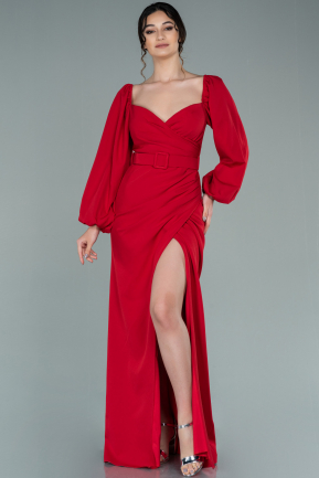 Long Red Mermaid Evening Dress ABU2280