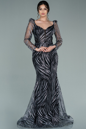 Long Black Mermaid Evening Dress ABU2284