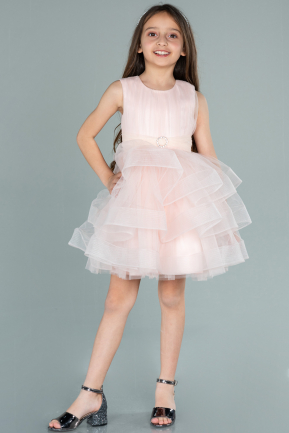 Short Salmon Girl Dress ABK1362