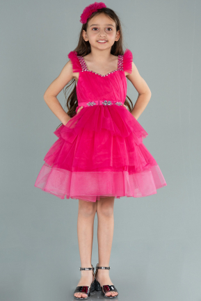 Long Fuchsia Girl Dress ABU2290