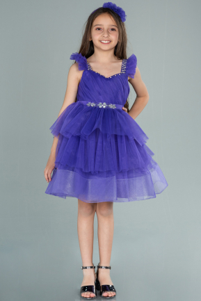 Long Purple Girl Dress ABU2290