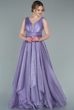 Lavender Long Chiffon Engagement Dress ABU2320