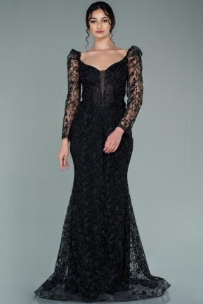Long Black Mermaid Evening Dress ABU2285