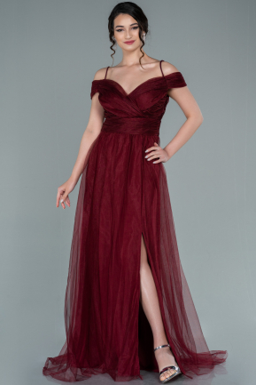 Long Burgundy Evening Dress ABU2336