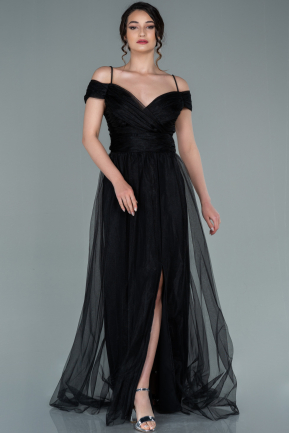 Long Black Evening Dress ABU2336