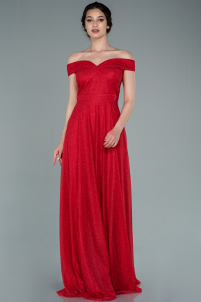 Long Red Prom Gown ABU2361